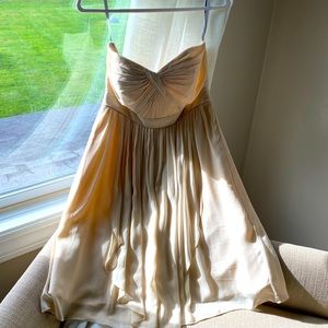 Jenny Yoo Strapless Convertible Dress in Cream